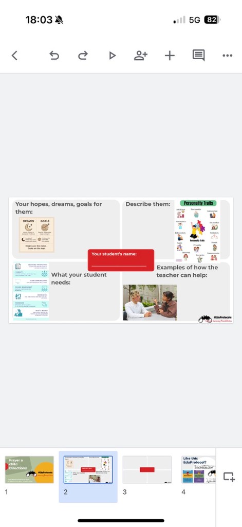 Mobile view of EduProtocols Frayer a Child slide deck directions