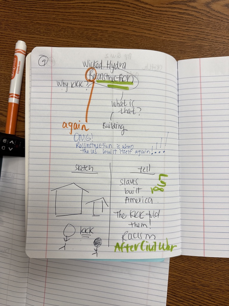 Student Sketch and Tell Reconstruction notes